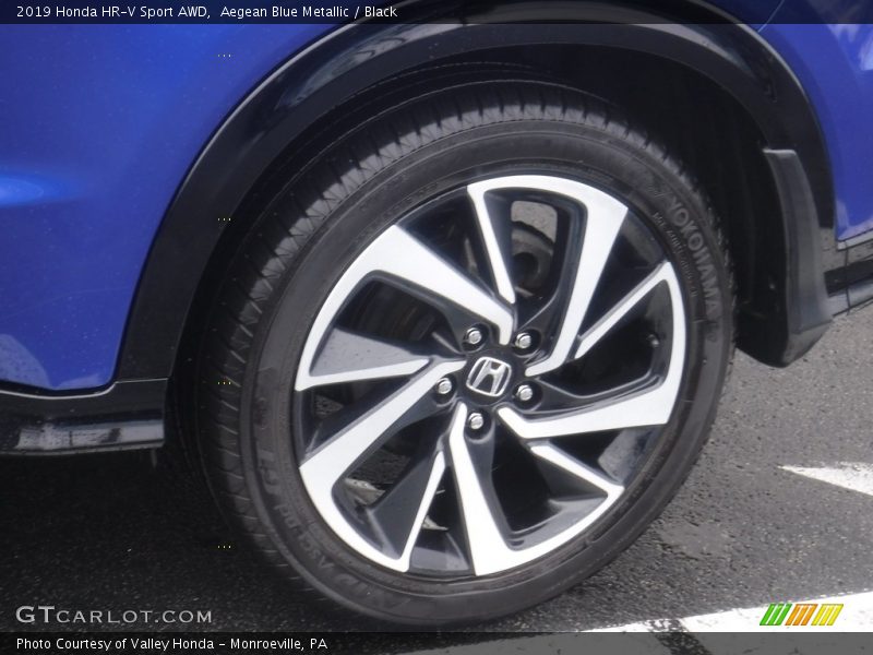 Aegean Blue Metallic / Black 2019 Honda HR-V Sport AWD