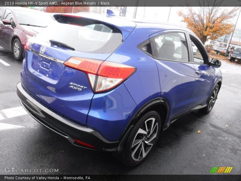 Aegean Blue Metallic / Black 2019 Honda HR-V Sport AWD
