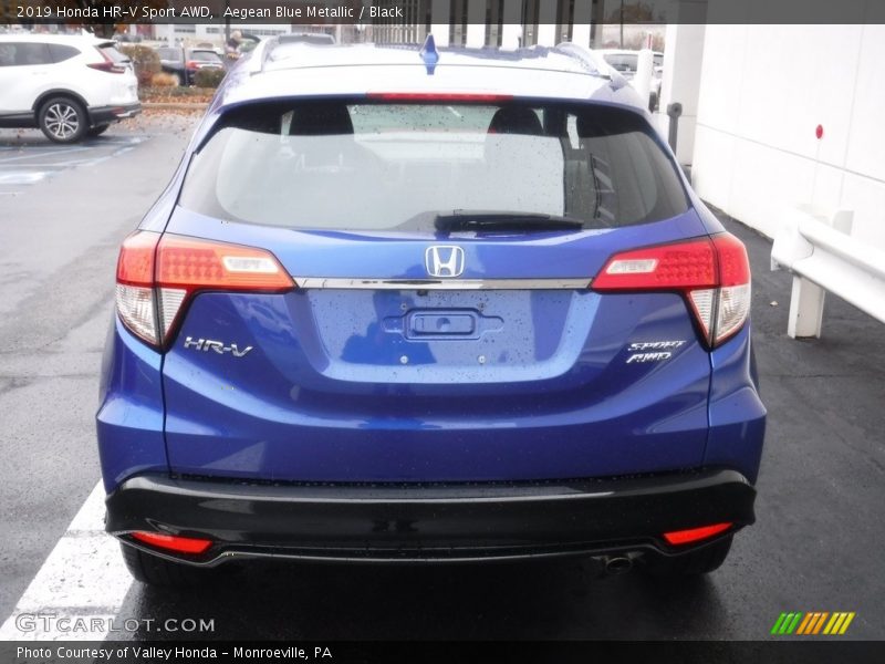 Aegean Blue Metallic / Black 2019 Honda HR-V Sport AWD