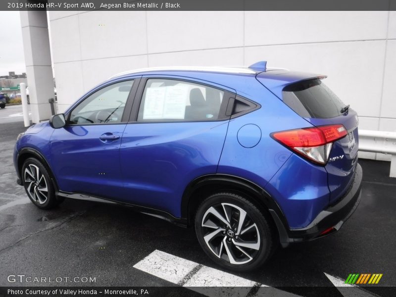 Aegean Blue Metallic / Black 2019 Honda HR-V Sport AWD