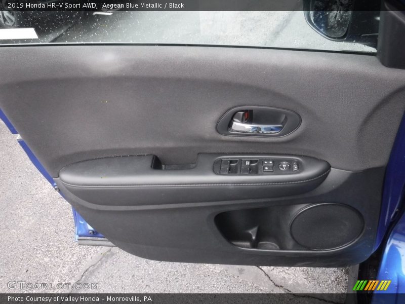 Aegean Blue Metallic / Black 2019 Honda HR-V Sport AWD