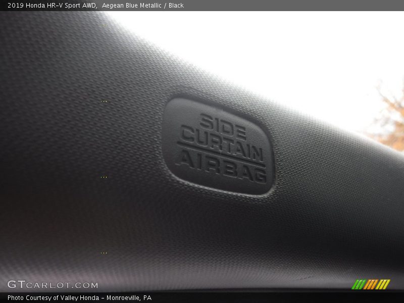 Aegean Blue Metallic / Black 2019 Honda HR-V Sport AWD
