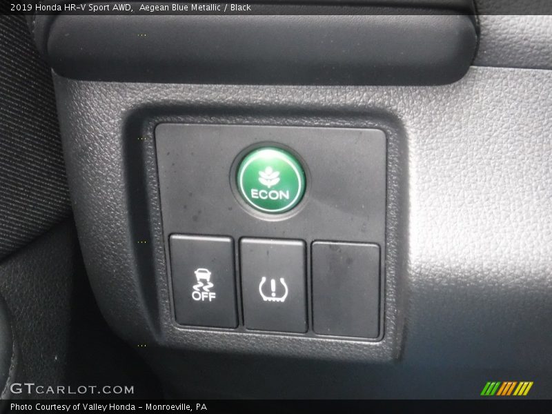 Aegean Blue Metallic / Black 2019 Honda HR-V Sport AWD