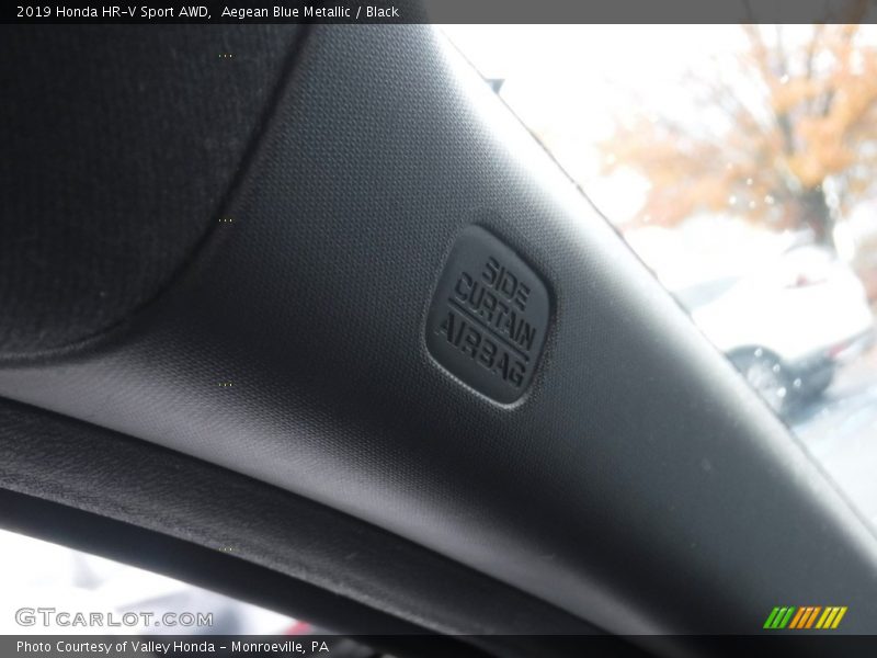 Aegean Blue Metallic / Black 2019 Honda HR-V Sport AWD