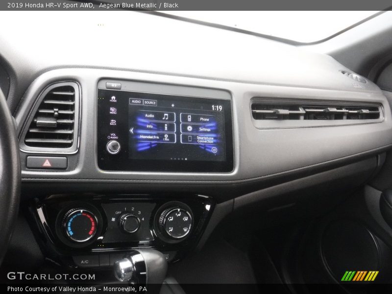 Aegean Blue Metallic / Black 2019 Honda HR-V Sport AWD