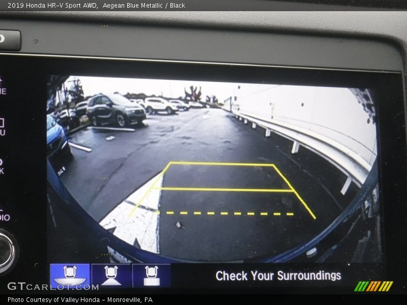 Aegean Blue Metallic / Black 2019 Honda HR-V Sport AWD
