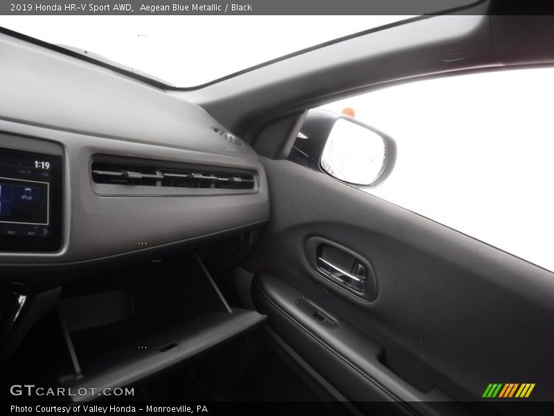 Aegean Blue Metallic / Black 2019 Honda HR-V Sport AWD
