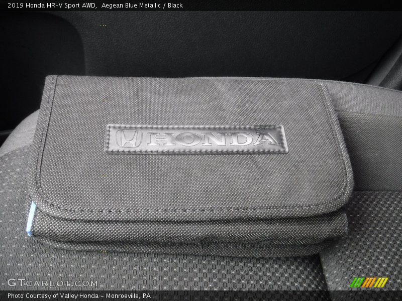 Aegean Blue Metallic / Black 2019 Honda HR-V Sport AWD