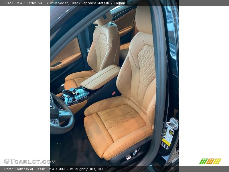 Black Sapphire Metallic / Cognac 2023 BMW 5 Series 540i xDrive Sedan