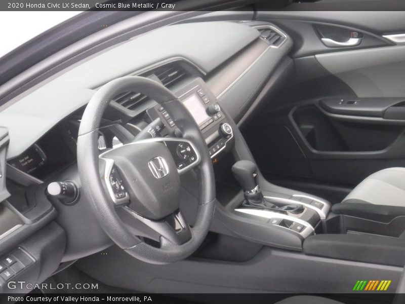 Cosmic Blue Metallic / Gray 2020 Honda Civic LX Sedan