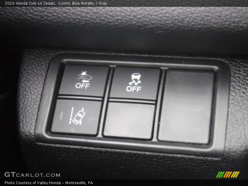 Cosmic Blue Metallic / Gray 2020 Honda Civic LX Sedan