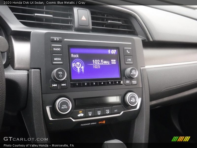 Cosmic Blue Metallic / Gray 2020 Honda Civic LX Sedan