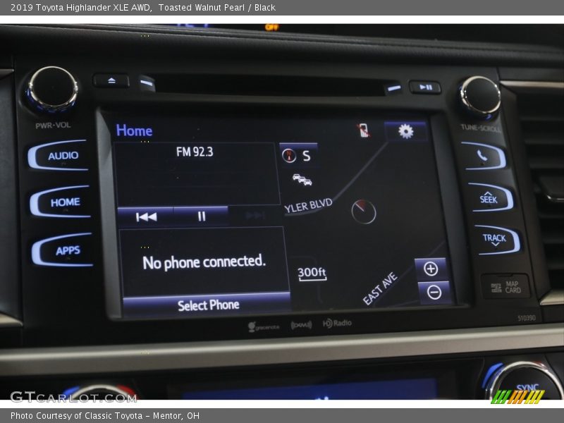 Toasted Walnut Pearl / Black 2019 Toyota Highlander XLE AWD