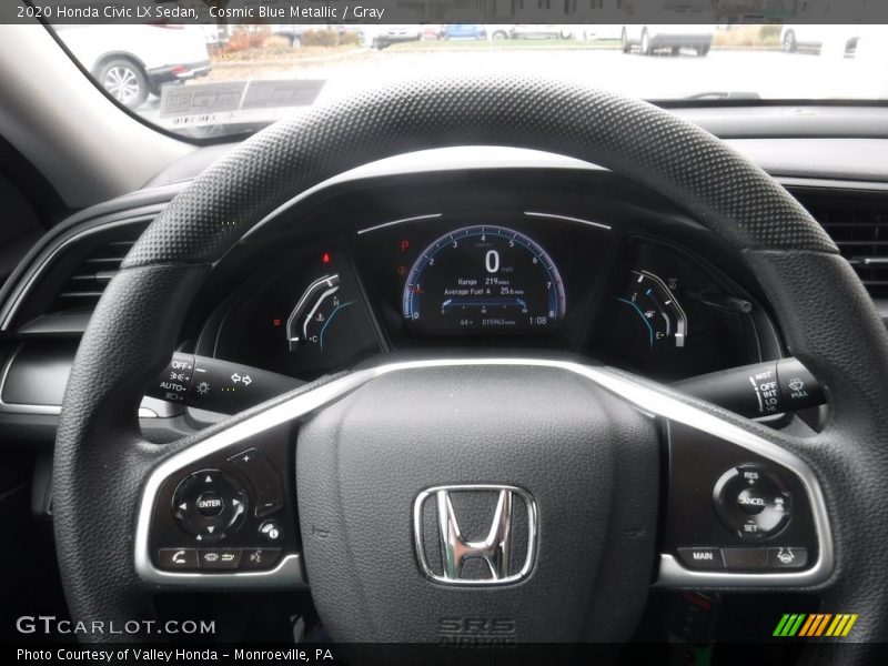 Cosmic Blue Metallic / Gray 2020 Honda Civic LX Sedan