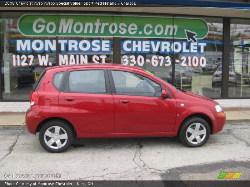 Sport Red Metallic / Charcoal 2008 Chevrolet Aveo Aveo5 Special Value