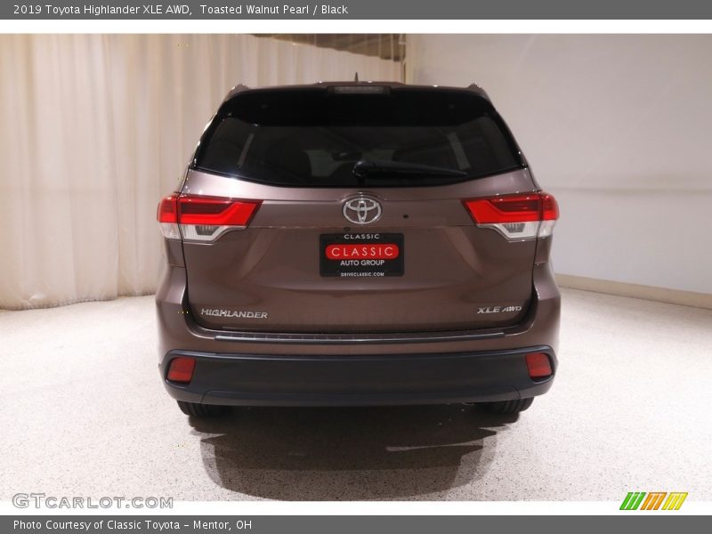 Toasted Walnut Pearl / Black 2019 Toyota Highlander XLE AWD