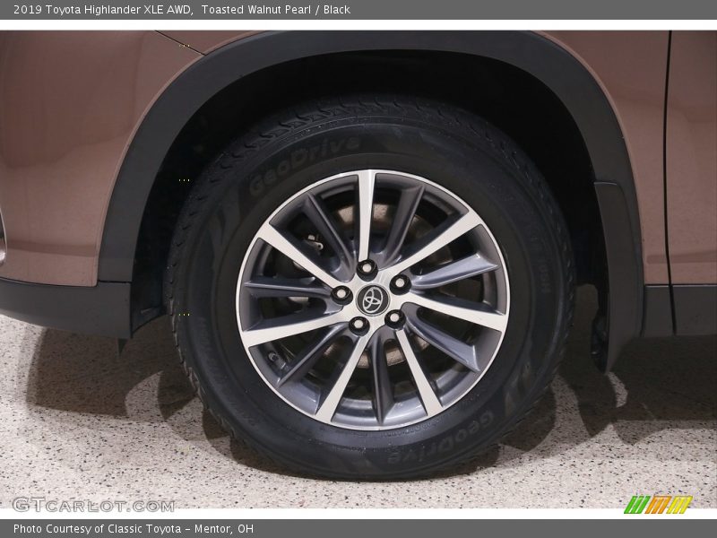 Toasted Walnut Pearl / Black 2019 Toyota Highlander XLE AWD