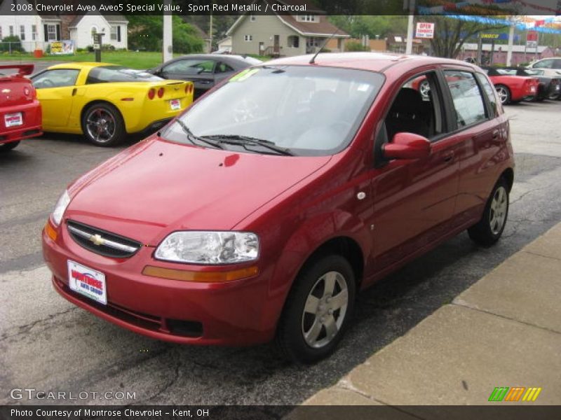 Sport Red Metallic / Charcoal 2008 Chevrolet Aveo Aveo5 Special Value