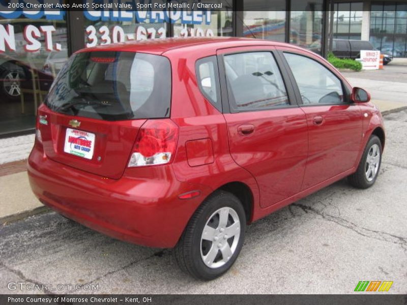 Sport Red Metallic / Charcoal 2008 Chevrolet Aveo Aveo5 Special Value