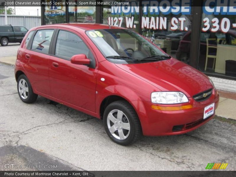 Sport Red Metallic / Charcoal 2008 Chevrolet Aveo Aveo5 Special Value
