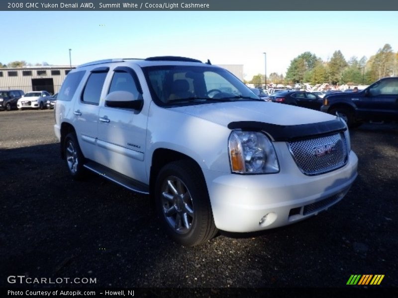 Summit White / Cocoa/Light Cashmere 2008 GMC Yukon Denali AWD