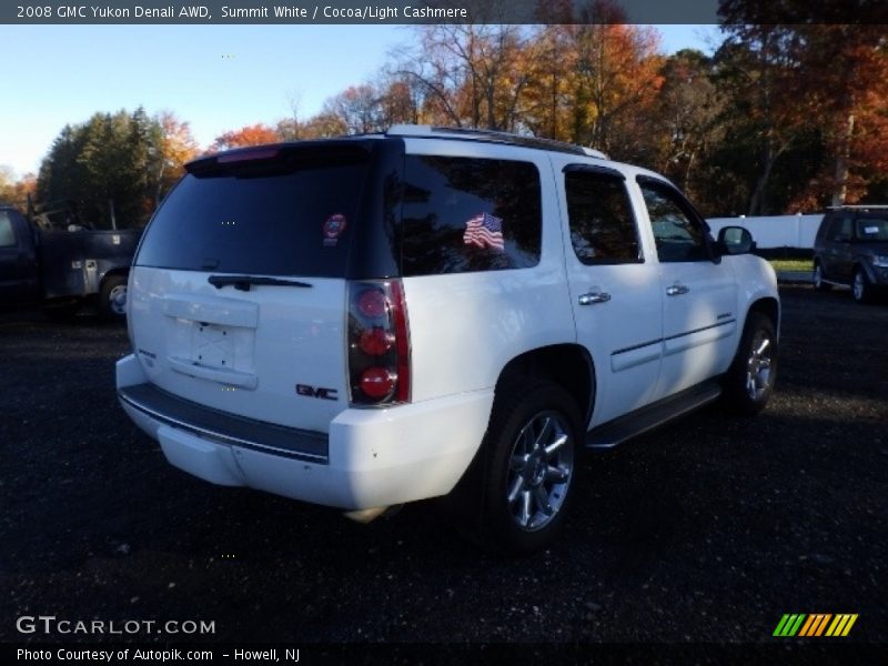 Summit White / Cocoa/Light Cashmere 2008 GMC Yukon Denali AWD