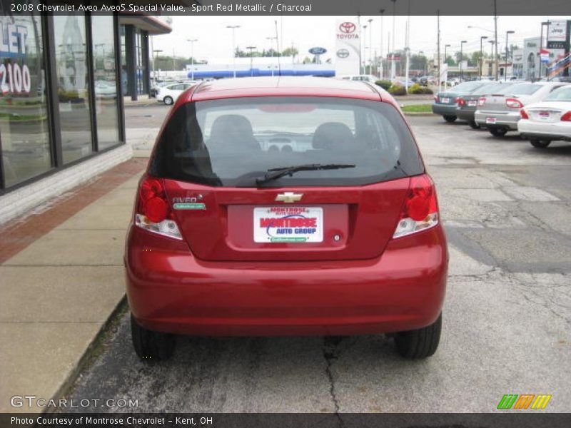 Sport Red Metallic / Charcoal 2008 Chevrolet Aveo Aveo5 Special Value