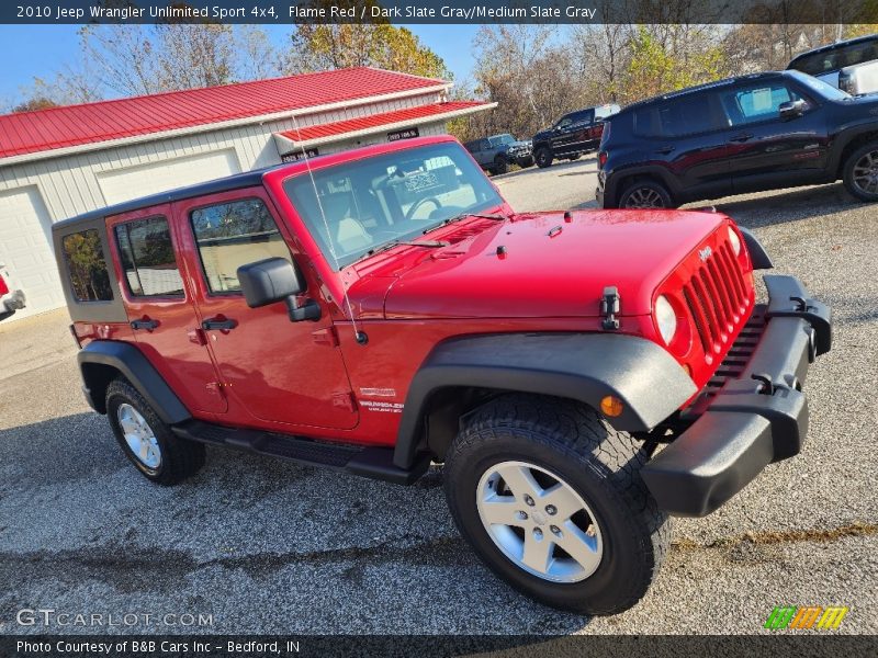 Flame Red / Dark Slate Gray/Medium Slate Gray 2010 Jeep Wrangler Unlimited Sport 4x4
