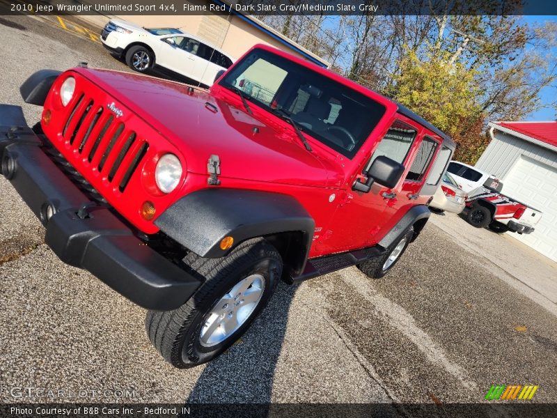 Flame Red / Dark Slate Gray/Medium Slate Gray 2010 Jeep Wrangler Unlimited Sport 4x4