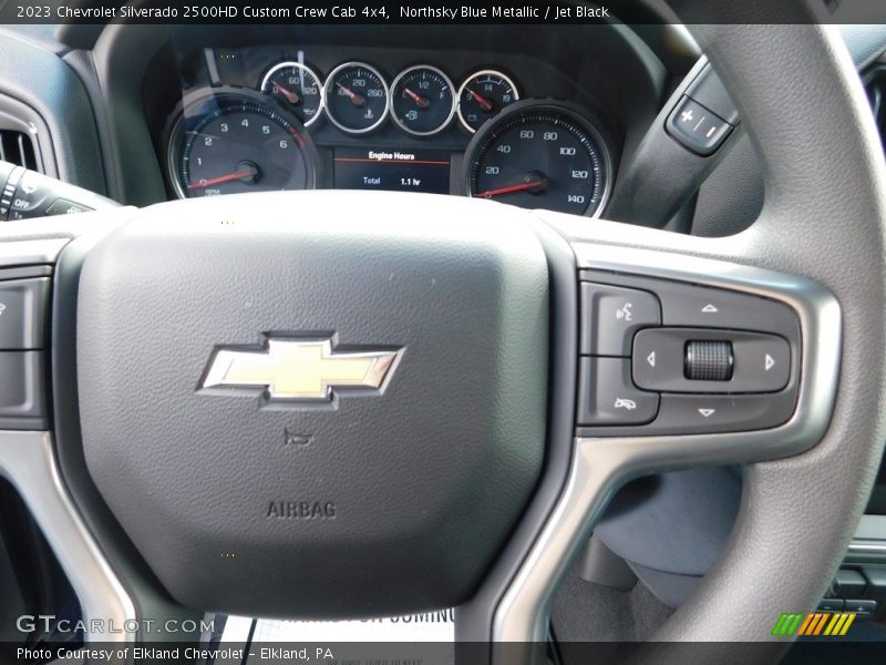Northsky Blue Metallic / Jet Black 2023 Chevrolet Silverado 2500HD Custom Crew Cab 4x4