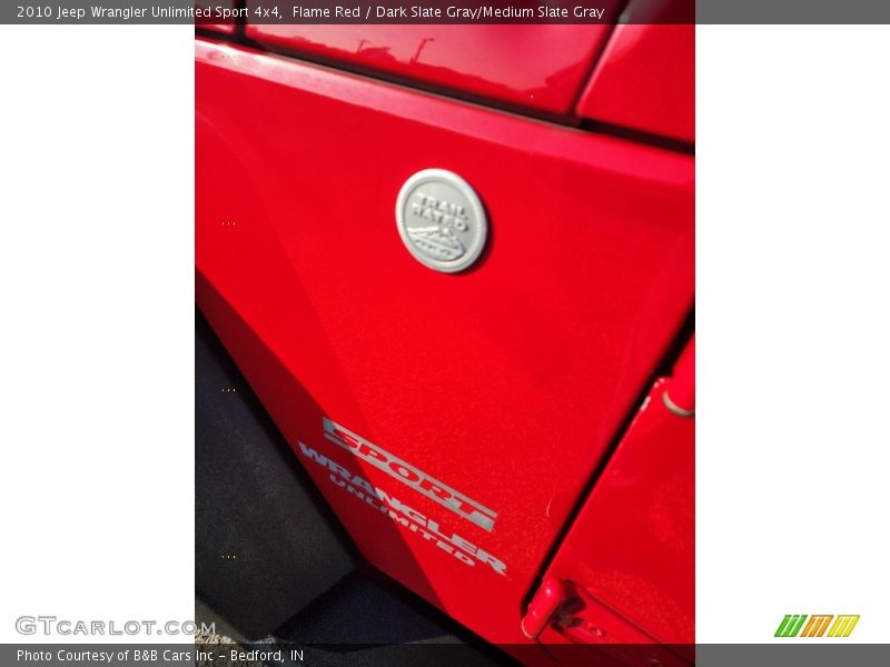 Flame Red / Dark Slate Gray/Medium Slate Gray 2010 Jeep Wrangler Unlimited Sport 4x4