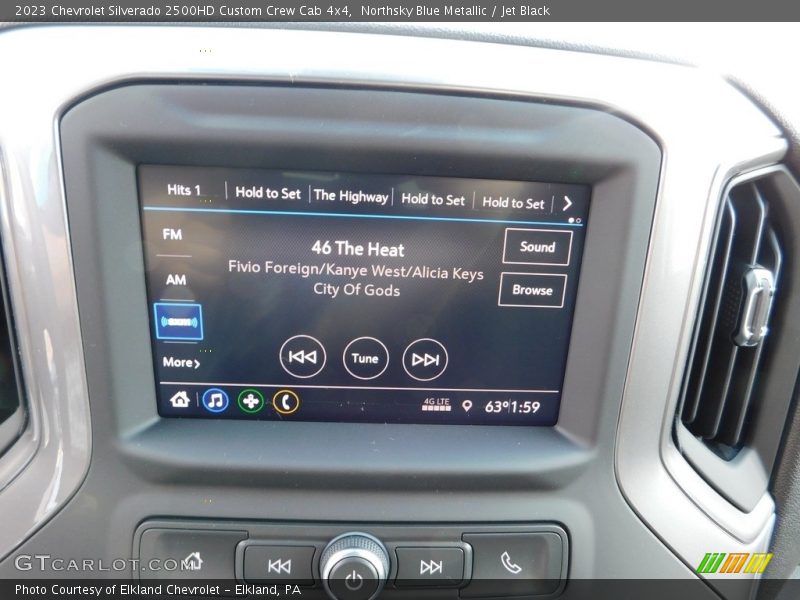 Northsky Blue Metallic / Jet Black 2023 Chevrolet Silverado 2500HD Custom Crew Cab 4x4