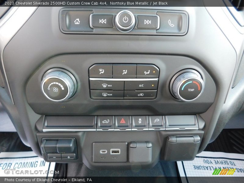 Northsky Blue Metallic / Jet Black 2023 Chevrolet Silverado 2500HD Custom Crew Cab 4x4