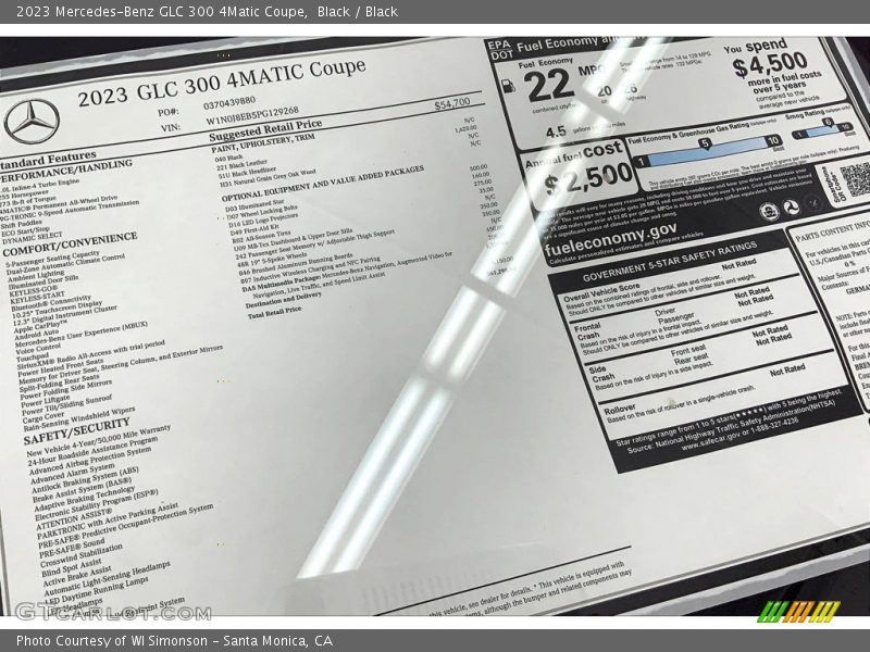  2023 GLC 300 4Matic Coupe Black Interior