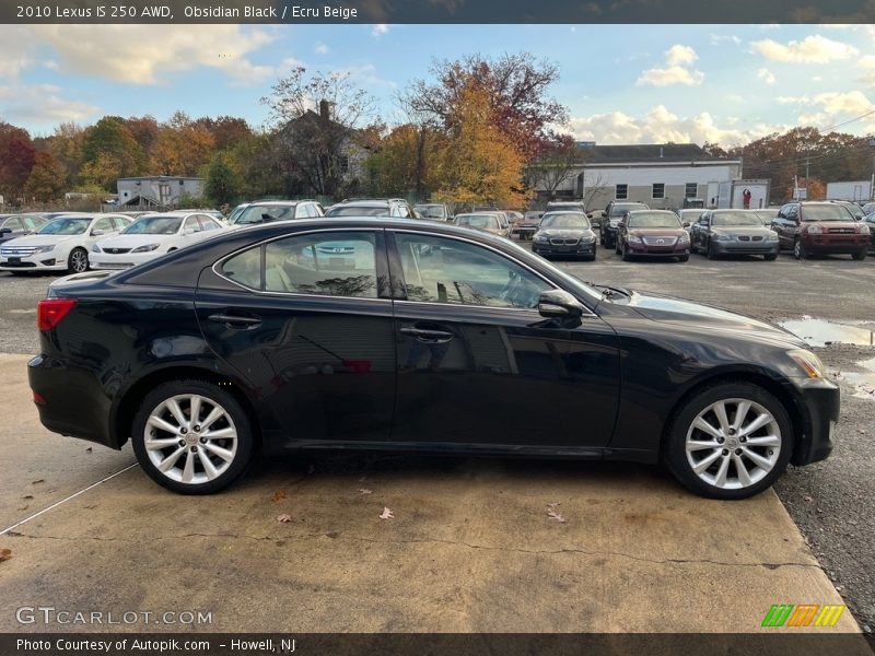 Obsidian Black / Ecru Beige 2010 Lexus IS 250 AWD