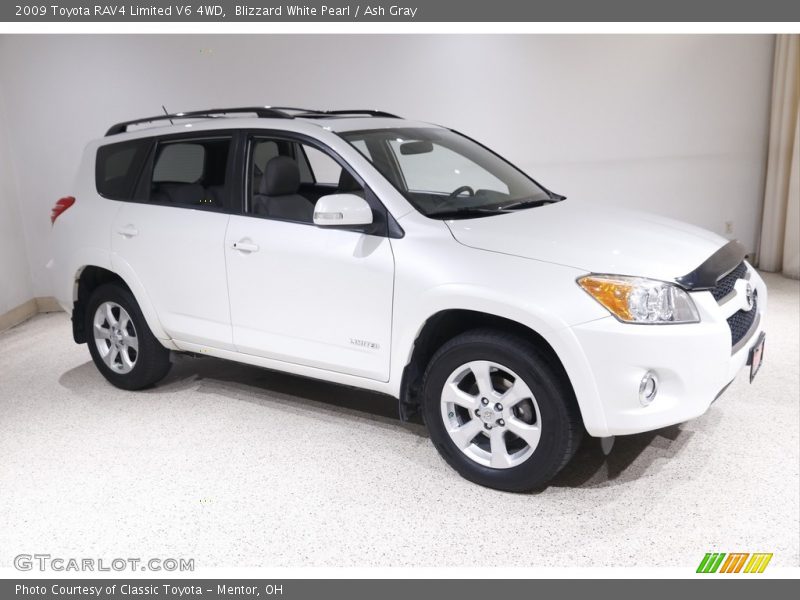 Blizzard White Pearl / Ash Gray 2009 Toyota RAV4 Limited V6 4WD