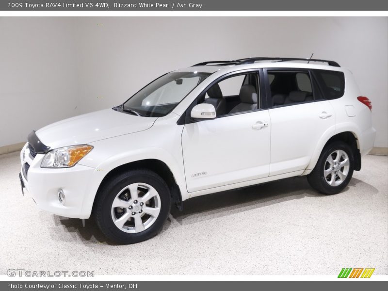 Blizzard White Pearl / Ash Gray 2009 Toyota RAV4 Limited V6 4WD