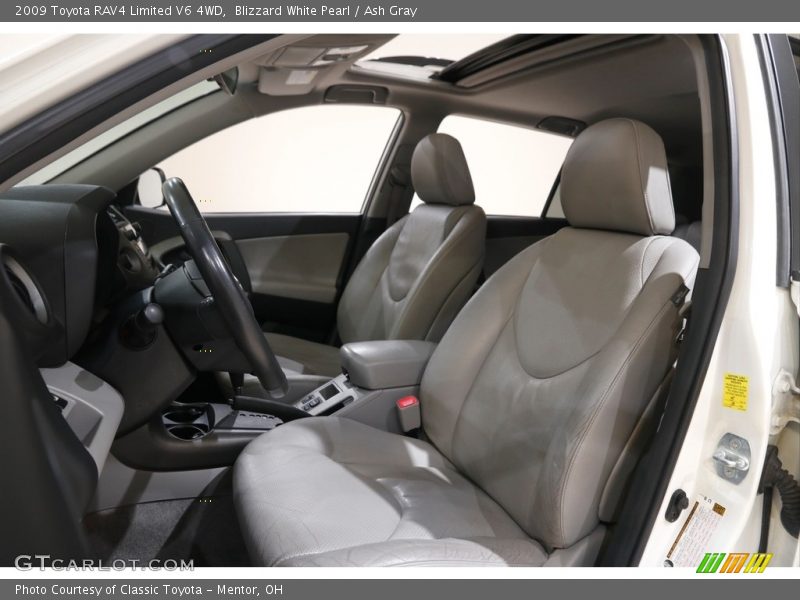 Blizzard White Pearl / Ash Gray 2009 Toyota RAV4 Limited V6 4WD