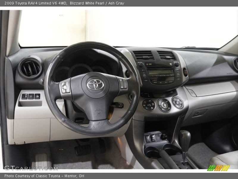 Blizzard White Pearl / Ash Gray 2009 Toyota RAV4 Limited V6 4WD