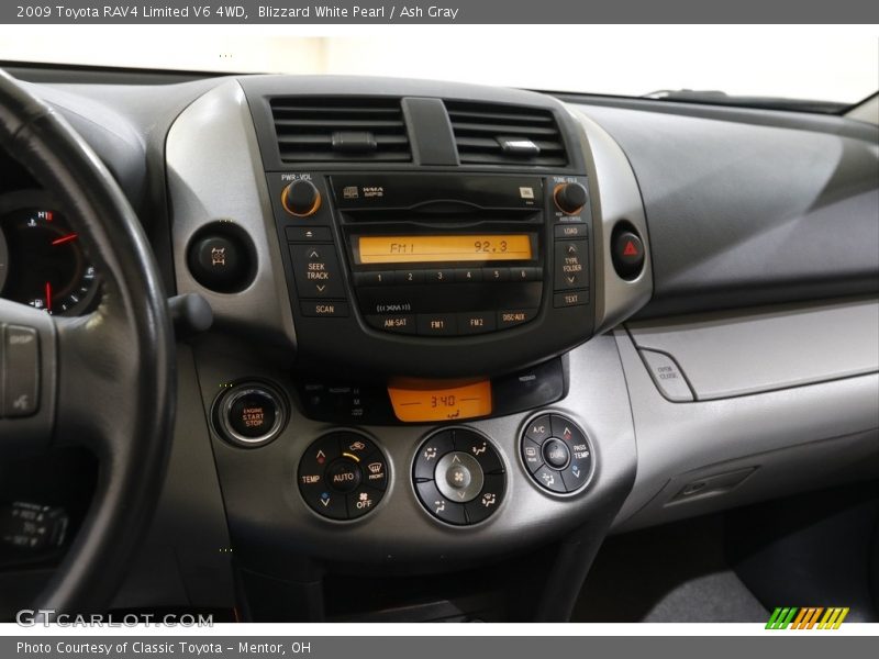 Blizzard White Pearl / Ash Gray 2009 Toyota RAV4 Limited V6 4WD