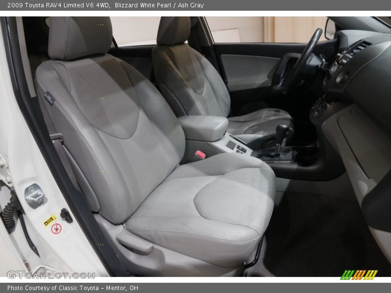 Blizzard White Pearl / Ash Gray 2009 Toyota RAV4 Limited V6 4WD