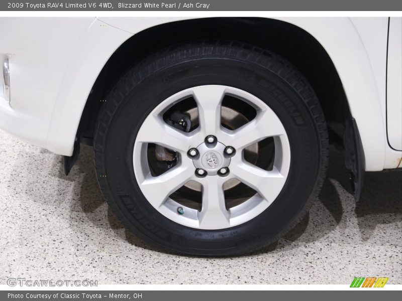 Blizzard White Pearl / Ash Gray 2009 Toyota RAV4 Limited V6 4WD