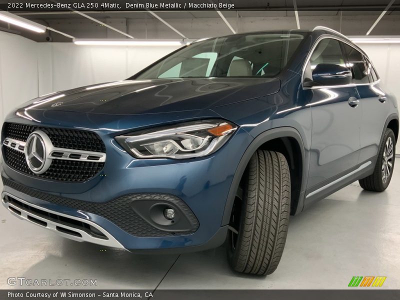 Denim Blue Metallic / Macchiato Beige 2022 Mercedes-Benz GLA 250 4Matic