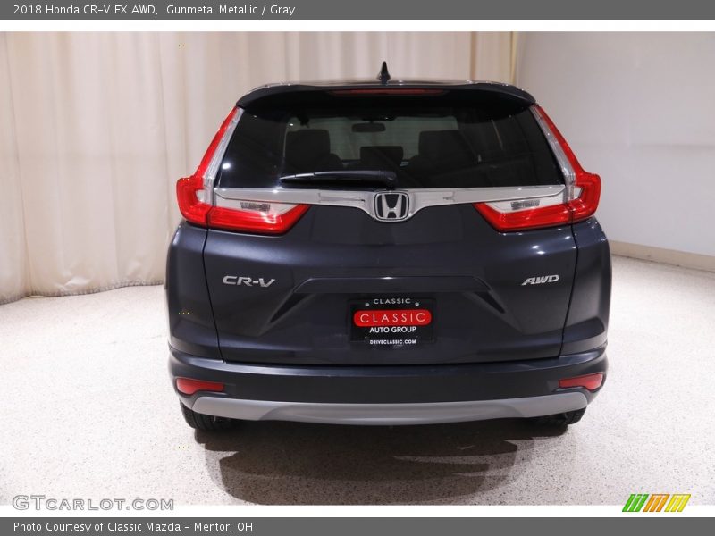 Gunmetal Metallic / Gray 2018 Honda CR-V EX AWD