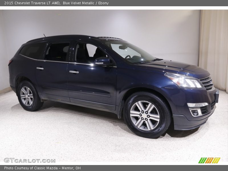 Blue Velvet Metallic / Ebony 2015 Chevrolet Traverse LT AWD