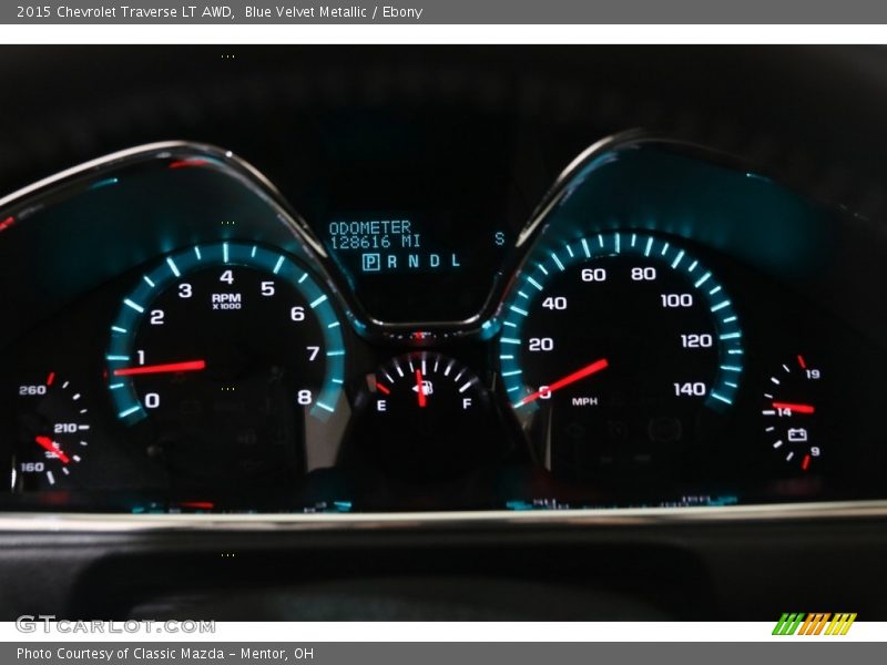 Blue Velvet Metallic / Ebony 2015 Chevrolet Traverse LT AWD