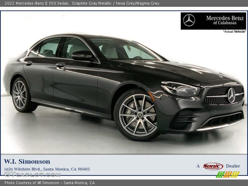 Graphite Gray Metallic / Neva Grey/Magma Grey 2022 Mercedes-Benz E 350 Sedan