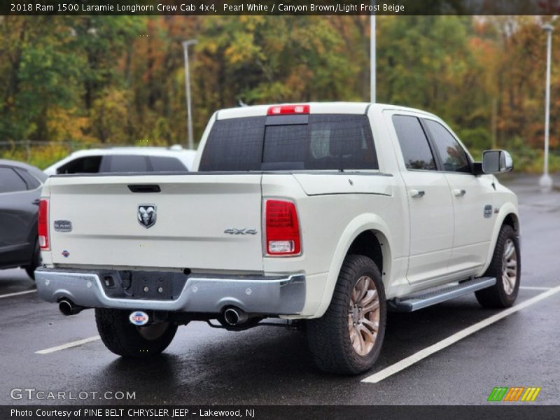 Pearl White / Canyon Brown/Light Frost Beige 2018 Ram 1500 Laramie Longhorn Crew Cab 4x4
