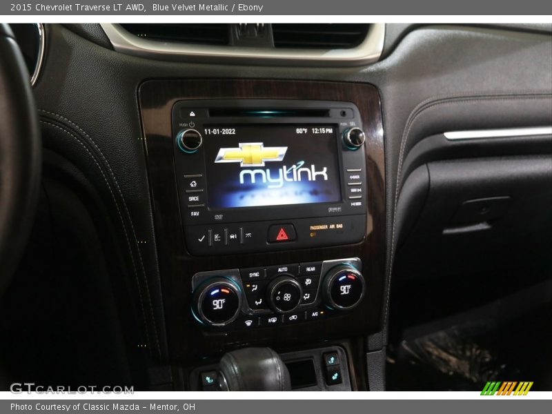Blue Velvet Metallic / Ebony 2015 Chevrolet Traverse LT AWD