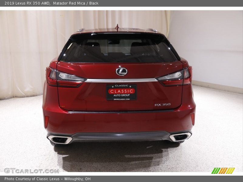 Matador Red Mica / Black 2019 Lexus RX 350 AWD